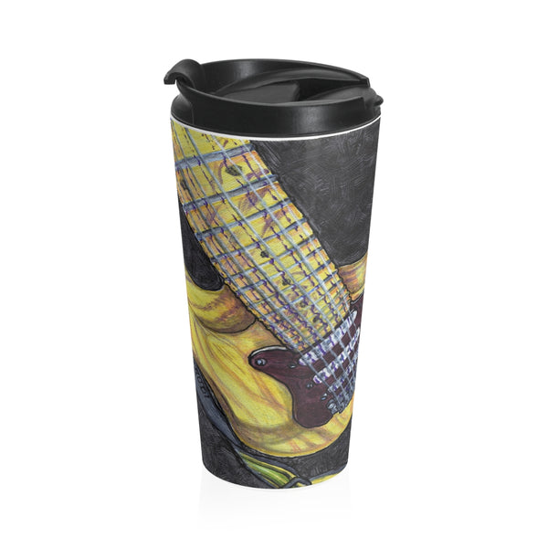 Guitar Portrait - Stainless Steel Travel Mug