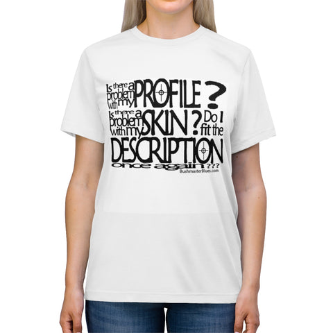 Profile - t-shirt white with black letters - Unisex Tri-blend T